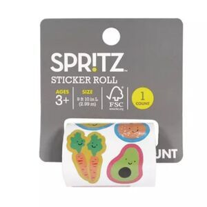 2 rolls Fruits & Vegetables Sticker Rolls